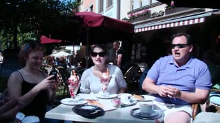 Italy Courtneys strawberry ice cream lunch